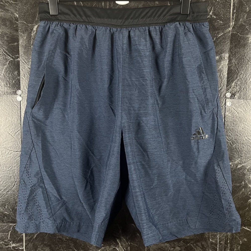 Adidas Men's Blue Running Shorts Medium -Flaws